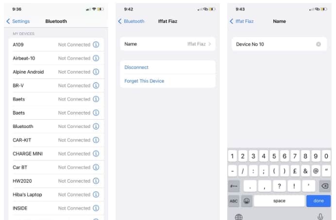 طريقة تغيير اسم البلوتوث في الايفون