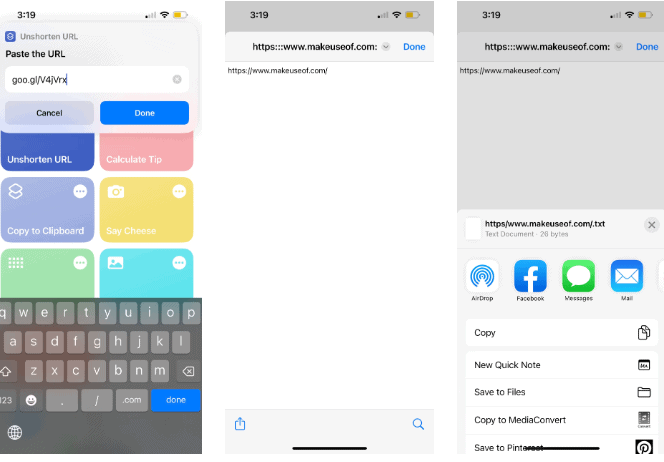 فك تقصير الروابط في الايفون